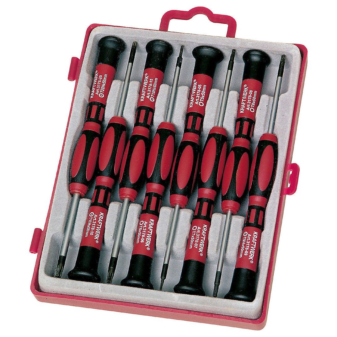 Kraftwerk Ergokraft TX-Präzisions-Schraubendrehersatz, TORX, 8-tlg