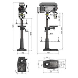 Optimum OPTIdrill Säulenbohrmaschine DQ 25 - Art. 3191047