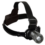 Kraftwerk LED Aluminium Hochleistungs-Stirnlampe mit Zoom