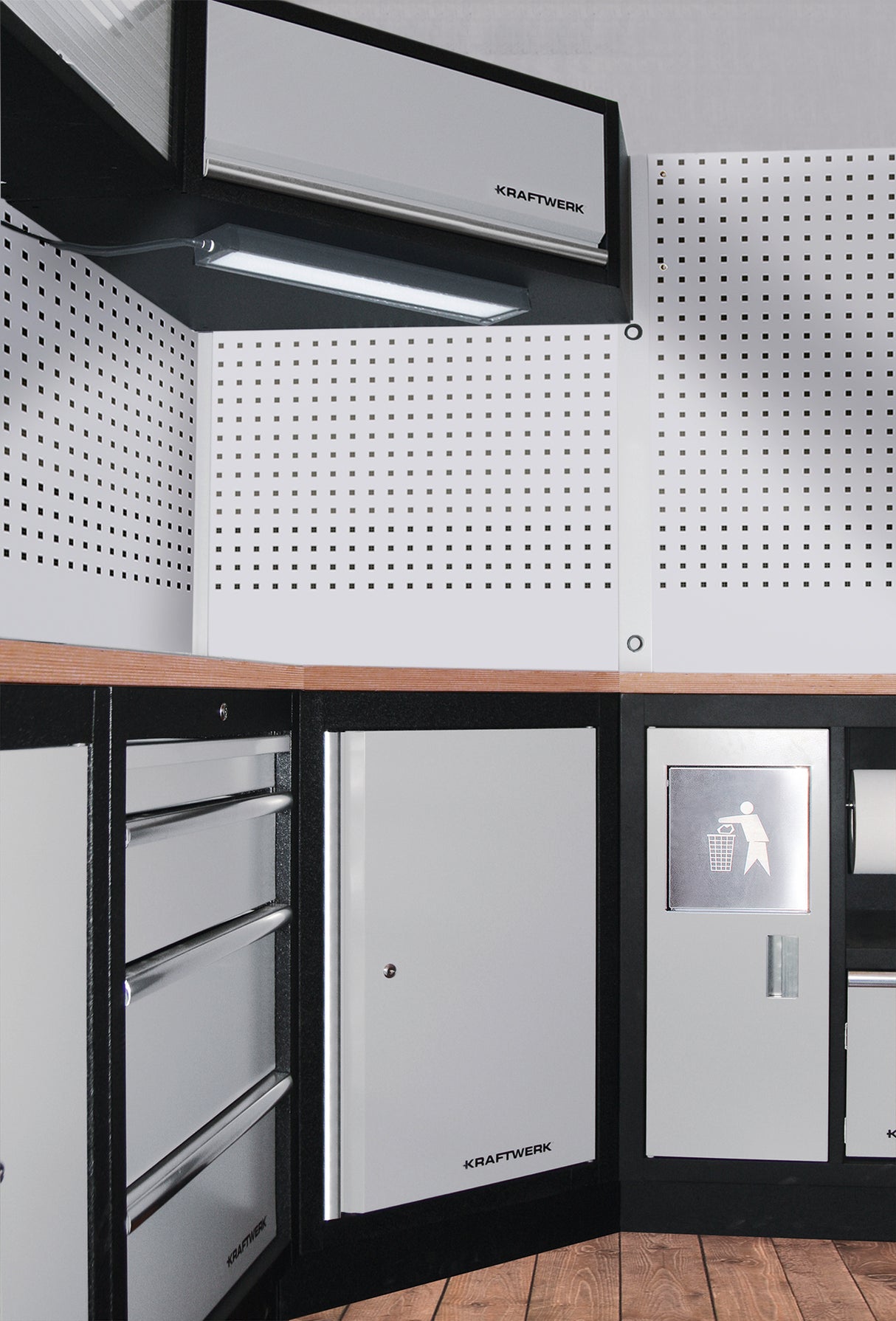 Kraftwerk Mobilio Werkstatteinrichtung, Werkbank LED-Unterbauleuchte, 20 W / 60 cm