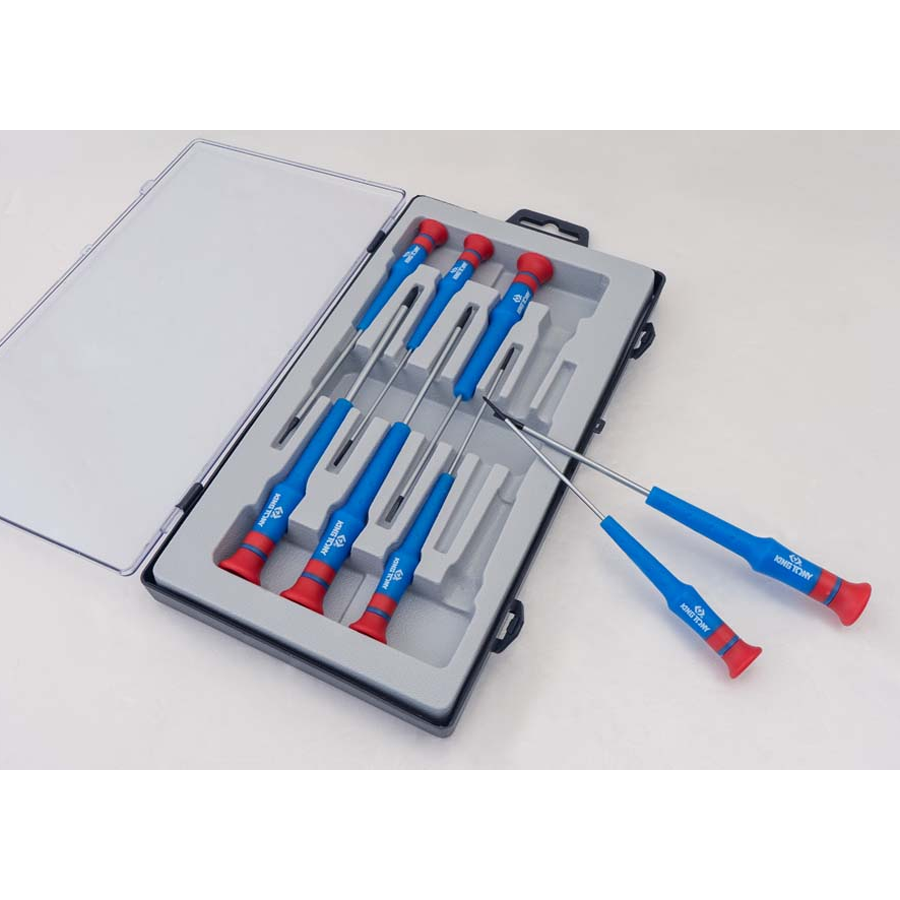 KING TONY Profi-Werkzeuge - Schlitz- und PHILLIPS®-Präzisions-Schraubendreher-Set - 8 tlg. 32118MR