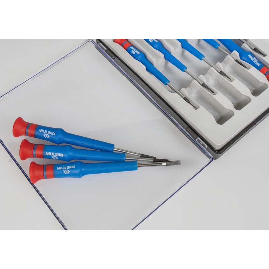 KING TONY Profi-Werkzeuge - Präzisions-Schlitz-Schraubendreher-Set - 9 tlg. 32209MR