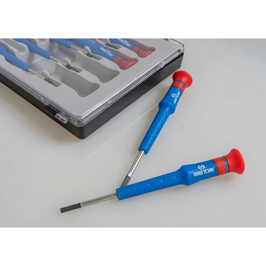 KING TONY Profi-Werkzeuge - Präzisions-Schlitz-Schraubendreher-Set - 9 tlg. 32209MR