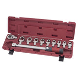 Kraftwerk PRO LINE 1/2" Drehmomentschlüssel mit Einsteck-Ringschlüssel Set, 40 - 200 Nm, 24 Zahn, 11-tlg