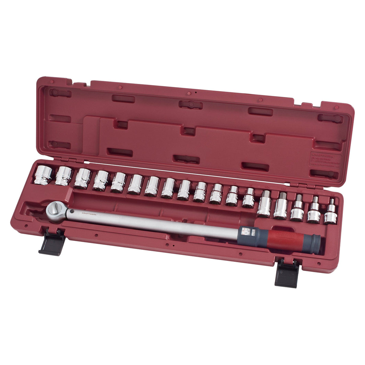 Kraftwerk PRO LINE 1/2" Drehmomentschlüssel-Satz mit Steckschlüsseleinsätzen, 65 - 335 Nm, 19-tlg