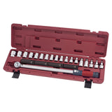 Kraftwerk PRO LINE 1/2" Drehmomentschlüssel-Satz mit Steckschlüsseleinsätzen, 65 - 335 Nm, 23-tlg