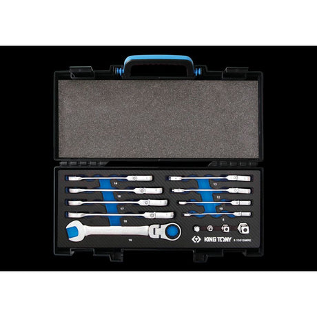 KING TONY Profi-Werkzeuge - Ratschen-Ring-Maulschlüssel-Set, EVAWAVE - 13tlg. 13013MRE