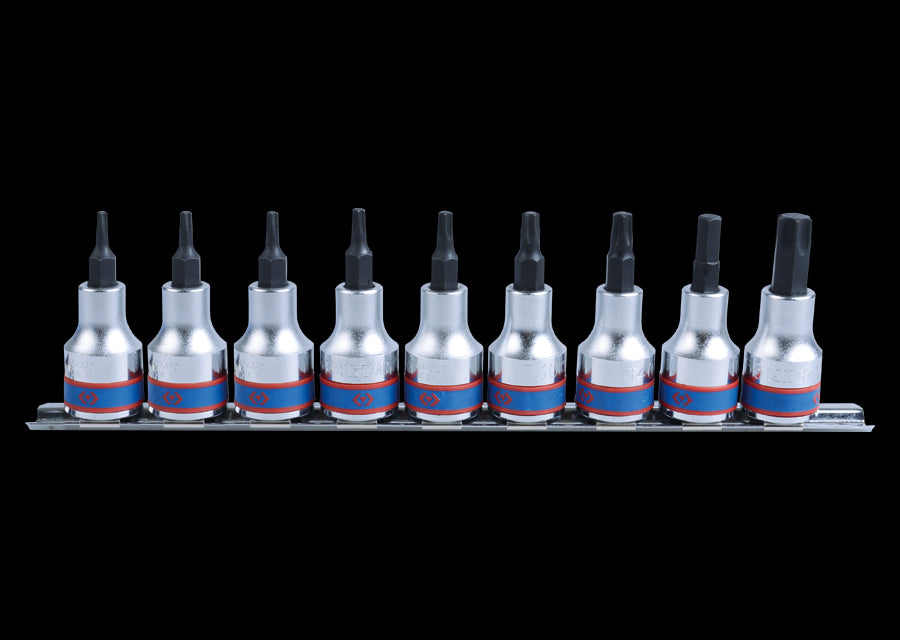 KING TONY Profi-Werkzeuge - 1/2" TORX® Steckschlüssel-Set - 9 tlg. 4109PR10
