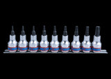 KING TONY Profi-Werkzeuge - 1/2" TORX® Steckschlüssel-Set - 9 tlg. 4109PR10