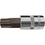 Kraftwerk PRO LINE 1/2" Schraubendreher-Steckschlüsseleinsatz Innen TX, TORX mit Bohrung, 70 mm lang, TS80