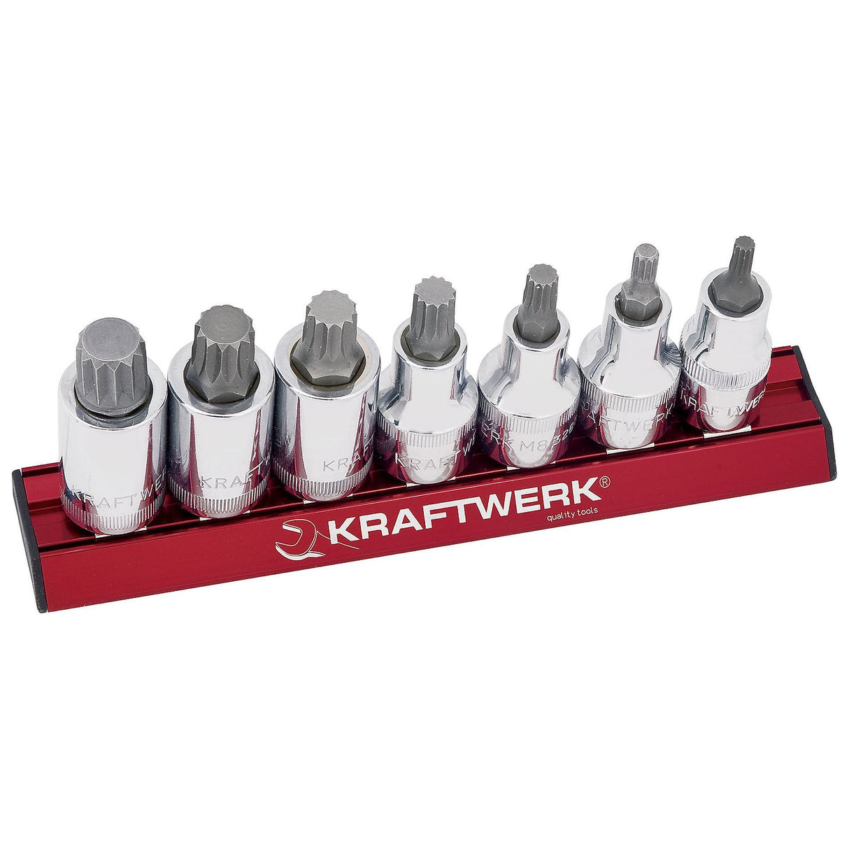 Kraftwerk PRO LINE MAGALU 1/2" Schraubendreher-Steckschlüsseleinsatz Set, Vielzahn XZN, M5 - M16, 7-tlg