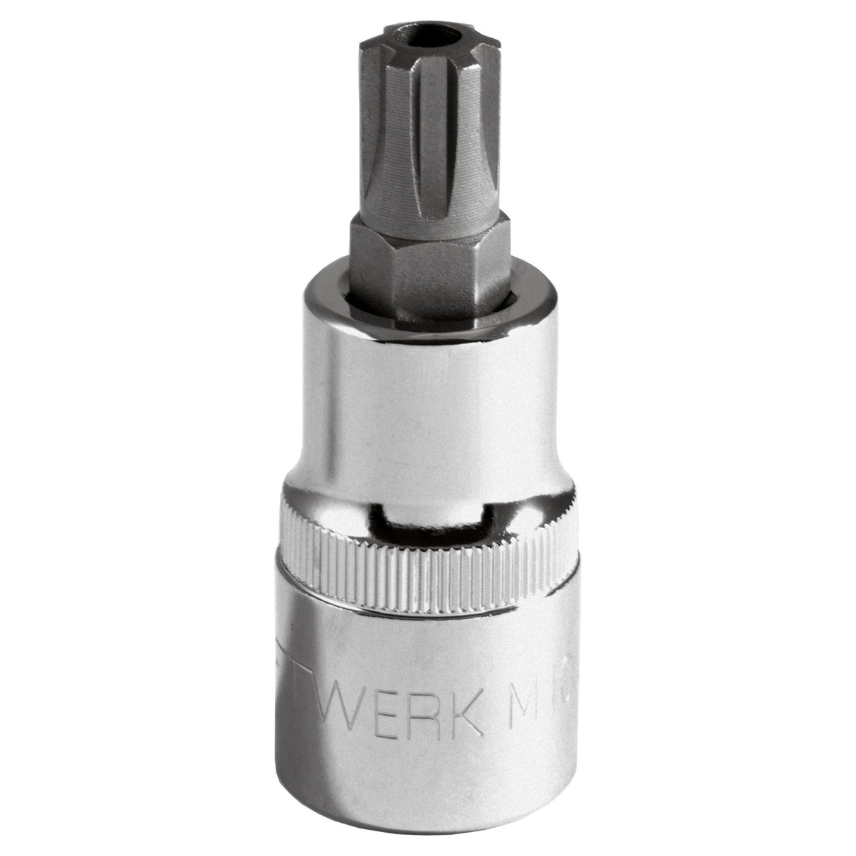 Kraftwerk PRO LINE 1/2" Schraubendreher-Steckschlüsseleinsatz Innen Keilprofil RIBE mit Bohrung, M9