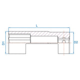 KING TONY Profi-Werkzeuge - 3/8" Steckschlüssel, Zoll, für DETROITS Diesel - 11/16" 32J516S