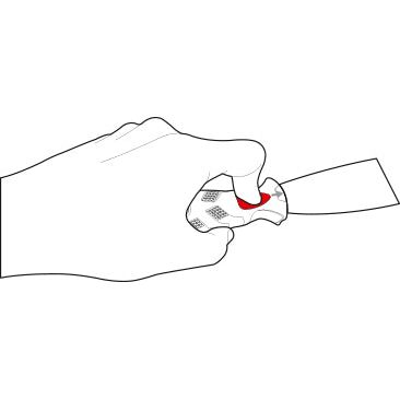 Kraftwerk PRO LINE Schab- / Schlagspachtel mit Schlagplatte, 32 mm