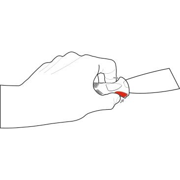 Kraftwerk PRO LINE Schab- / Schlagspachtel mit Schlagplatte, 75 mm