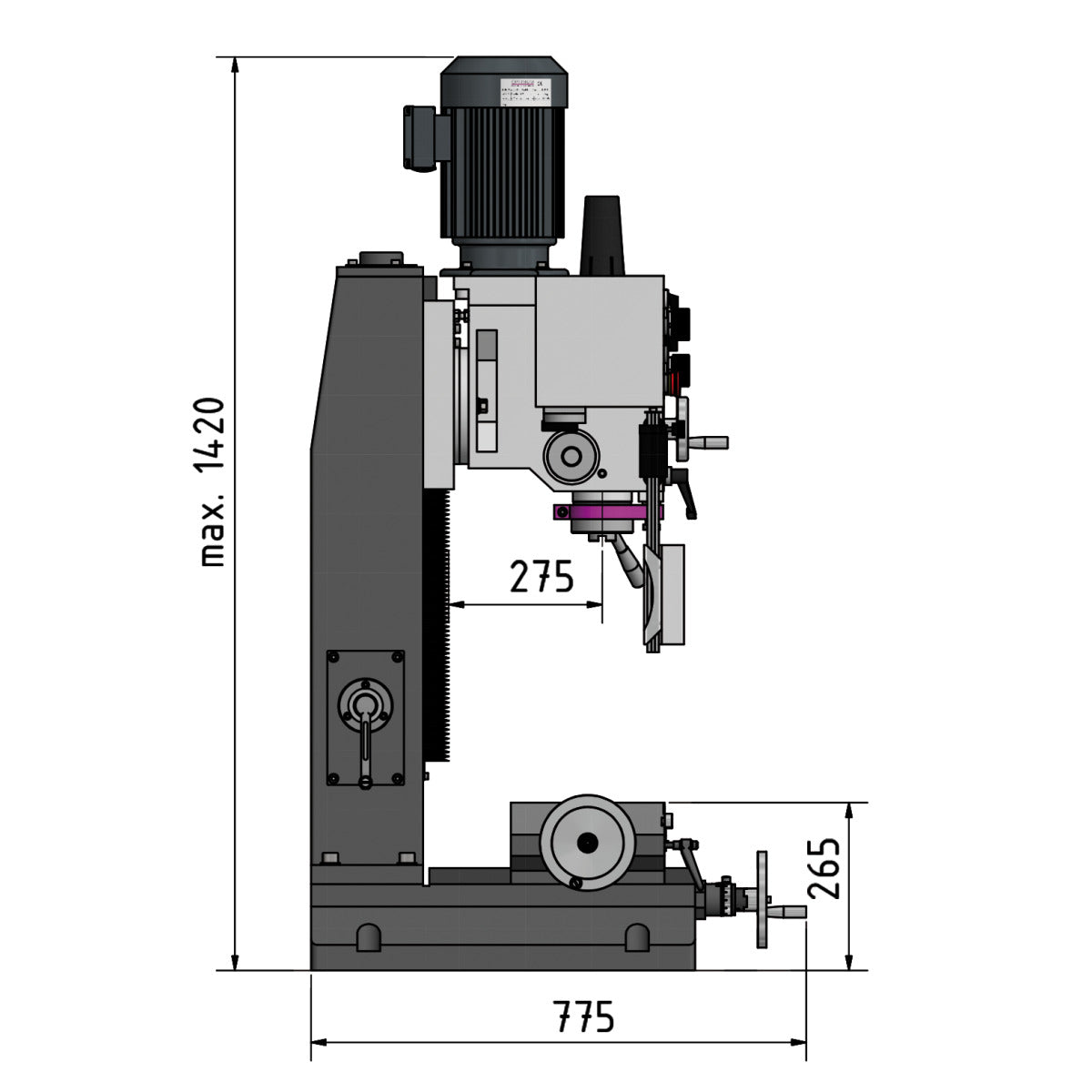 Optimum OPTImill Bohr-Fräsmaschine MB 4 - Art. 3338451