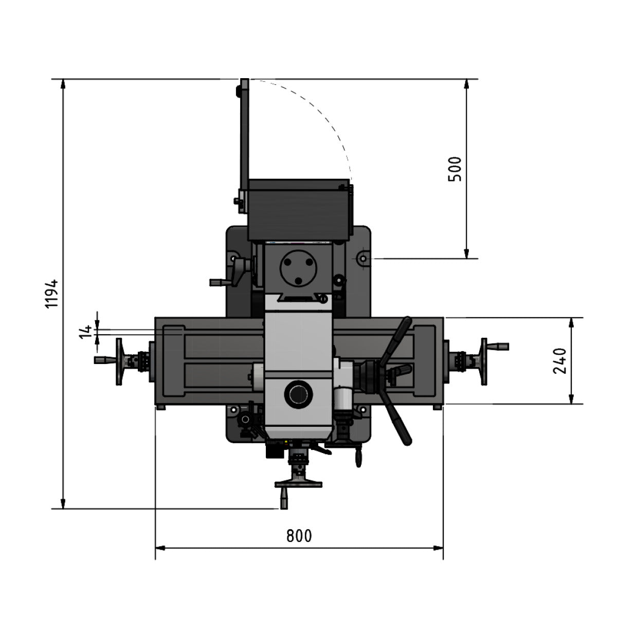 Optimum OPTImill Bohr-Fräsmaschine MB 4SV - Art. 3338458
