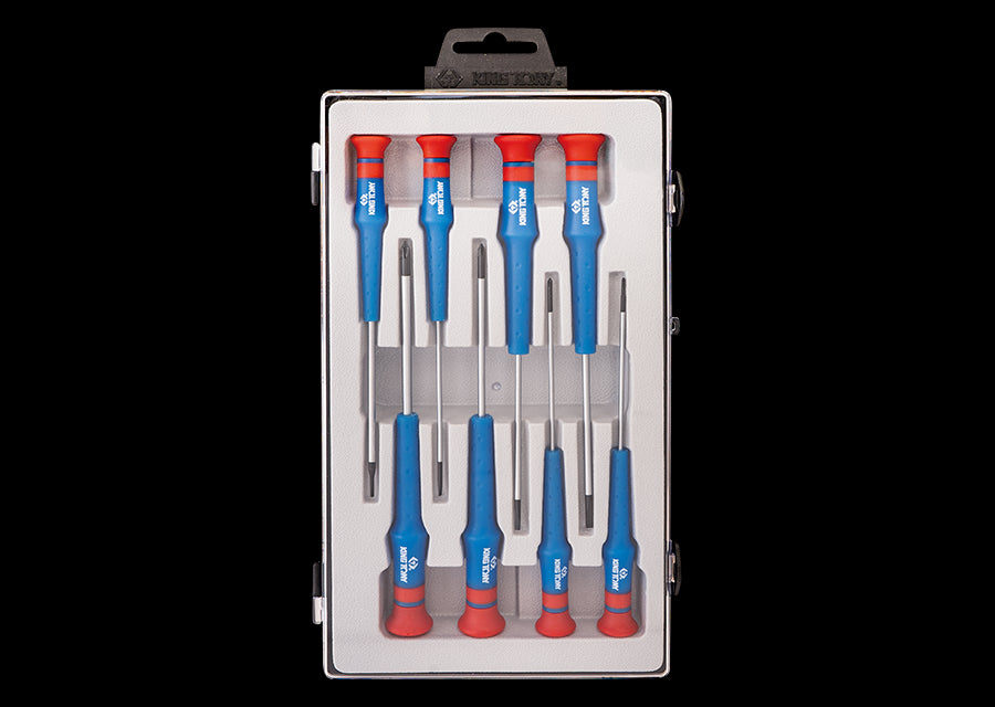 KING TONY Profi-Werkzeuge - Schlitz- und PHILLIPS®-Präzisions-Schraubendreher-Set - 8 tlg. 32118MR