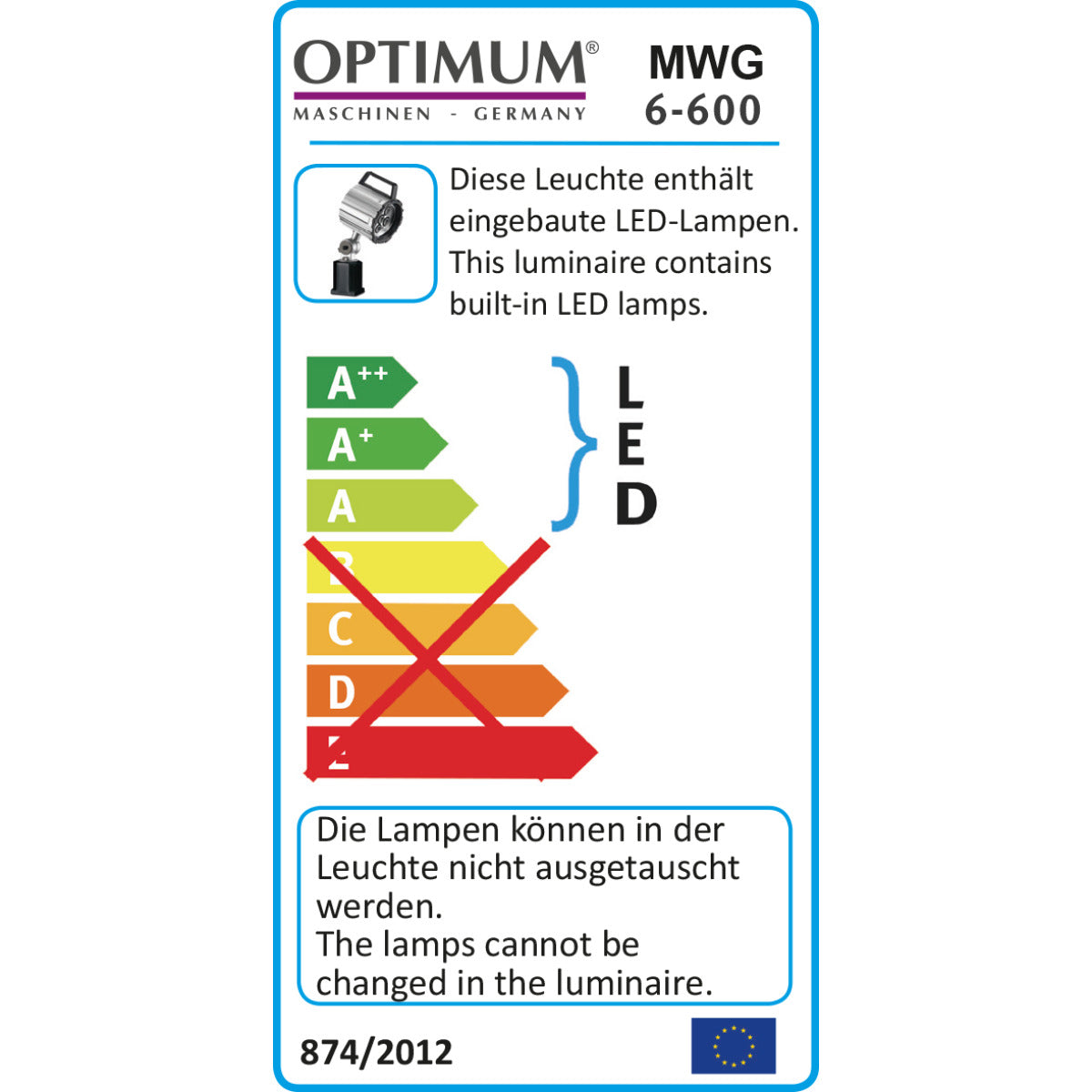 Optimum LED Maschinen- und Werkstattleuchte MWG 6-600 - Art. 3351052