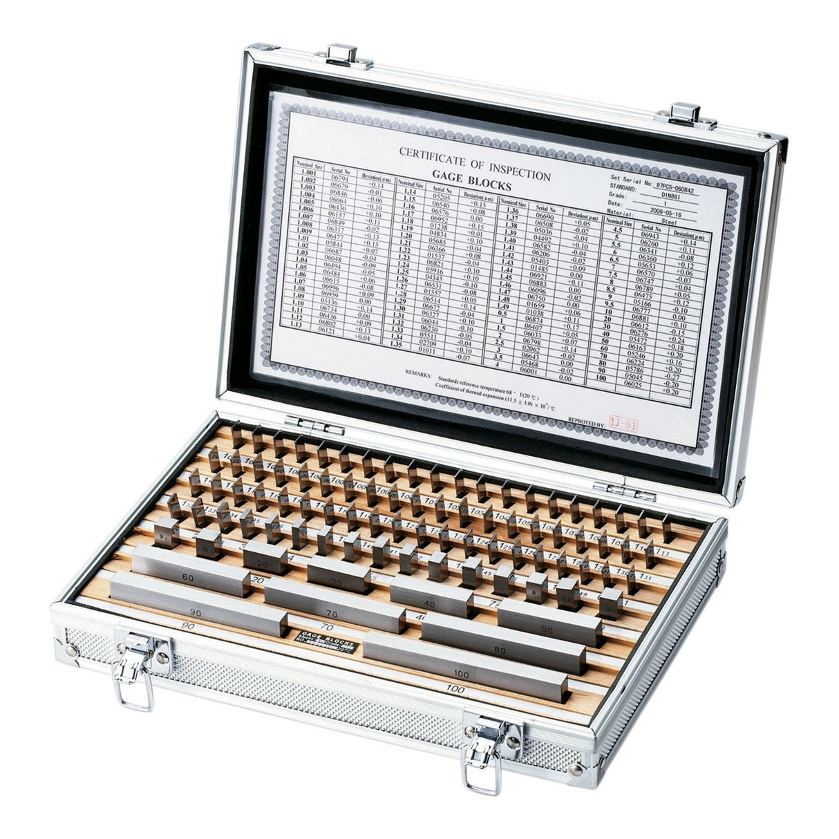 BERNARDO Endmass-, Mess und Prüfsätze – Modell Parallel-Endmaßsatz 87-tlg.