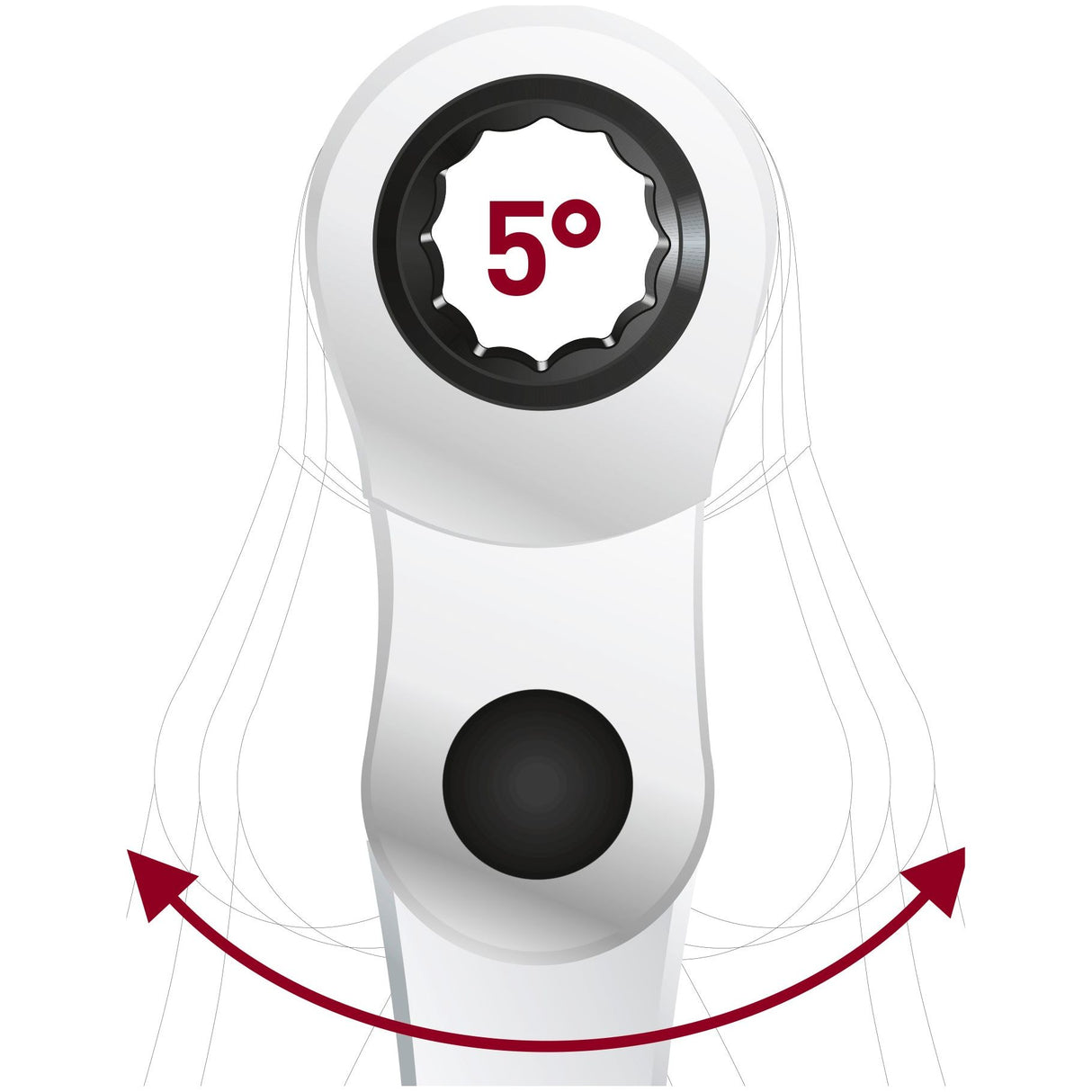 Kraftwerk PRO LINE ANGLE CLICKRAFT Ringratschen-Maulschlüssel, abwinkelbar, 8 mm