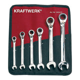Kraftwerk PRO LINE CLICKRAFT Ringratschen-Maulschlüssel Set, umschaltbar, 8 - 19 mm, 6-tlg