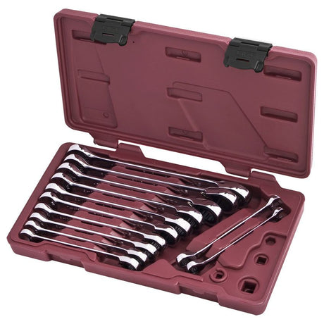 Kraftwerk PRO LINE CLICKRAFT Ringratschen-Maulschlüssel Set, umschaltbar, 8 - 19 mm, 12-tlg