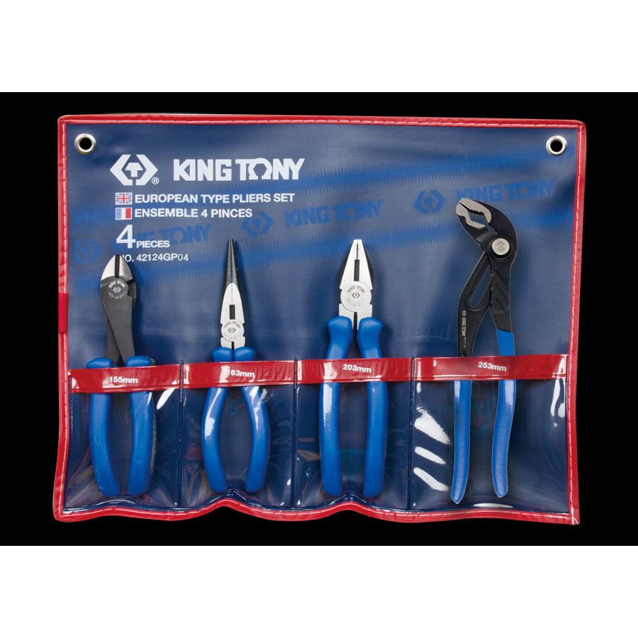 KING TONY Profi-Werkzeuge - Zangenset - 4 tlg. 42124GP04