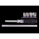 KING TONY Profi-Werkzeuge - 1/2" Steckschlüssel- und Zubehörset, metrisch - 6 tlg. 4506MR01