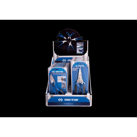 KING TONY Profi-Werkzeuge - Verkaufsdisplay Universalschere 6AB3175 + 6AB1306 - 12 tlg. 6AB0102