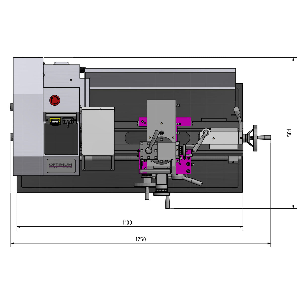 OPTIMUM Drehmaschine OPTIturn TU 2406 (230 V) SM-3420350