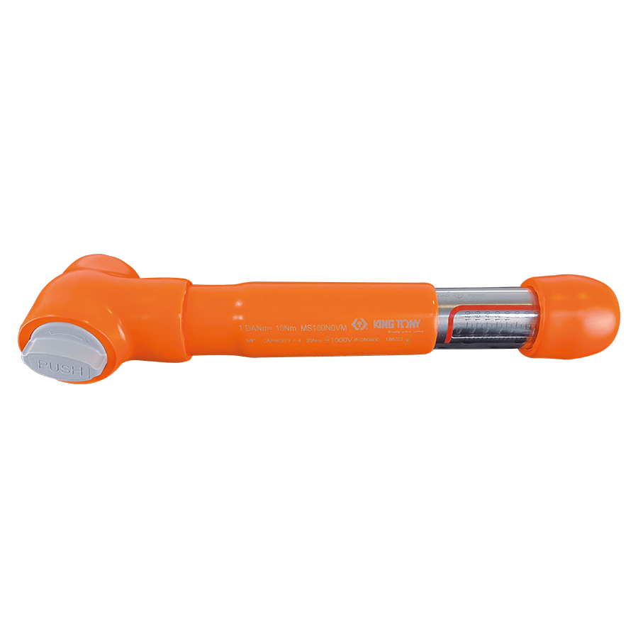 KING TONY Profi-Werkzeuge - Drehmomentschlüssel Fixierte Ratsche 3/8" 4-20Nm isoliert 1000V 3432VE20M