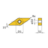 Optimum HM-Ersatzwendeplatten ISO VNMG160408 - SM-3441701