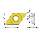 OPTIMUM HM-Ersatzwendeplatten  ISO DCMT070204 – Detailausführung 2 SM-3441758