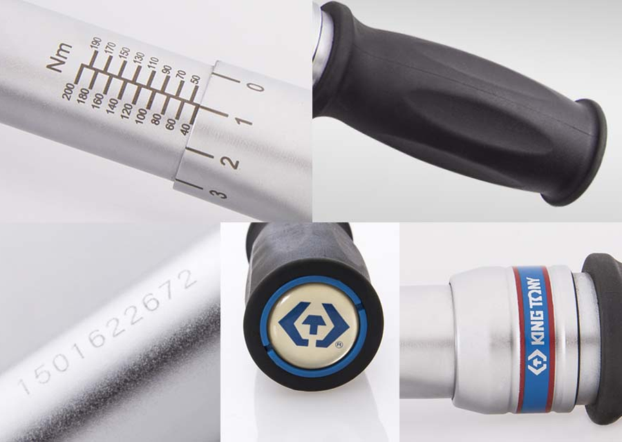 KING TONY Profi-Werkzeuge - 1/4" Industrie Drehmomentschlüssel, Umschaltratsche - 5-30Nm 342623DG