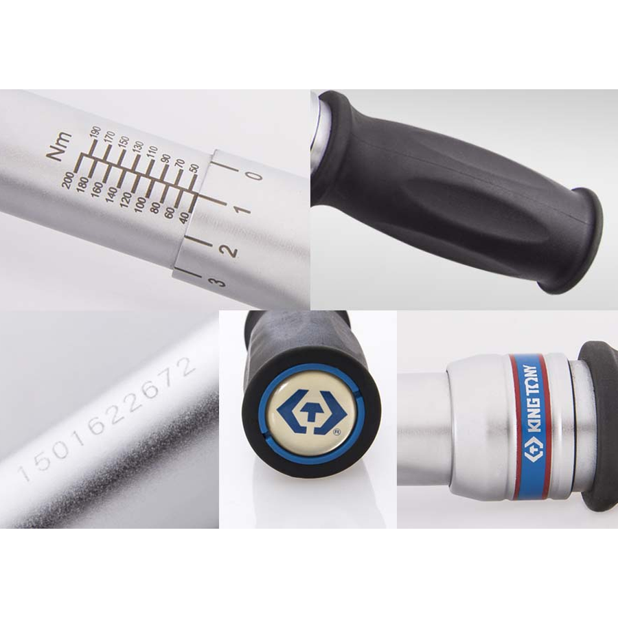 KING TONY Profi-Werkzeuge - 3/8" Industrie Drehmomentschlüssel, Umschaltratsche - 4-20Nm 343621DG