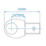 KING TONY Profi-Werkzeuge - Ring-Einsteckwerkzeug, metrisch - 19 mm 34502219M