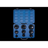 KING TONY Profi-Werkzeuge - Nutmuttern-Schlüssel-Set, Zapfen aussenliegend - 9 tlg. 7K09MP01