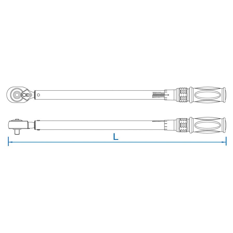 KING TONY Profi-Werkzeuge - 3/8" Industrie Drehmomentschlüssel, Umschaltratsche - 4-20Nm 343621DG