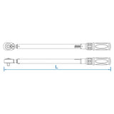 KING TONY Profi-Werkzeuge - 3/8" Industrie Drehmomentschlüssel, Umschaltratsche - 4-20Nm 343621DG