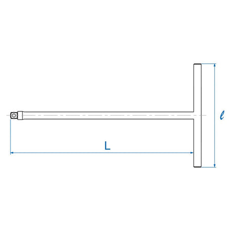 KING TONY Profi-Werkzeuge - 3/8" T-Griff mit Vierkantantrieb 351106