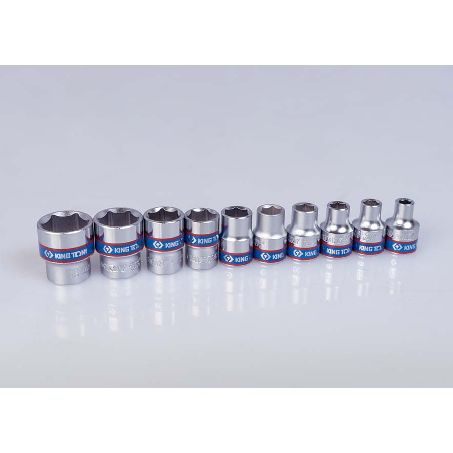 KING TONY Profi-Werkzeuge - 3/8" Steckschlüssel-Set, metrisch, Steckleiste - 24 tlg. 3524MR06