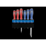 KING TONY Profi-Werkzeuge - 18 Teilig, Schraubendrehersatz mit verkaufsstäander 31418MR