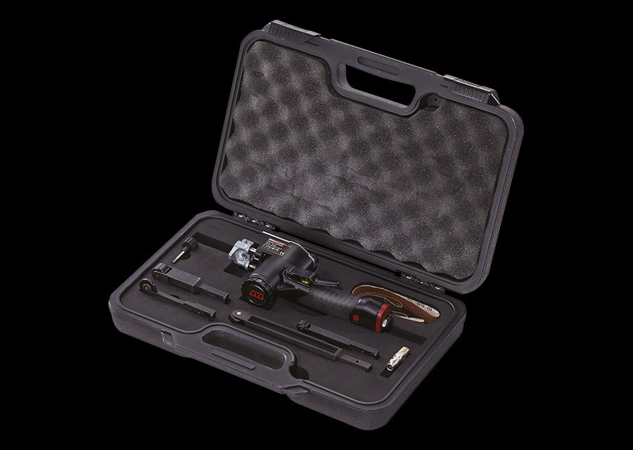 M7 Power-Werkzeuge - Druckluft-Bandschleifer mit 4 austauschbaren Schleifamen QB325N