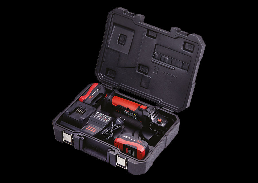 M7 Power-Werkzeuge - Akku-Winkelschleifer 18V mit Ladegerät + 2 Akku - 5Ah DG585502A