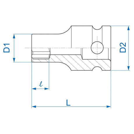 KING TONY Profi-Werkzeuge - 3/8" Kraft-Steckschlüssel, Zoll, für Außen-TORX®-Schrauben 357507M