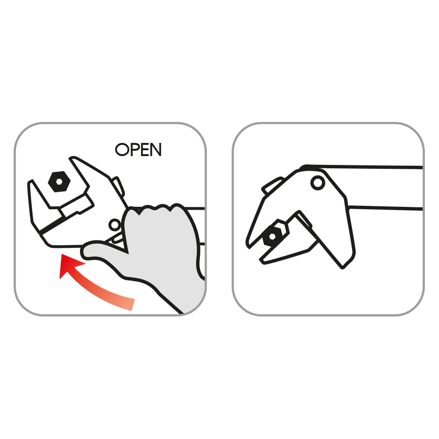 KING TONY Profi-Werkzeuge - Verstellbarer Schraubenschlüssel - 300 mm 360112R