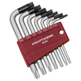 Kraftwerk PRO LINE Winkelschraubendreher TX, TORX, extra kurz, T10 - T40, 7-tlg