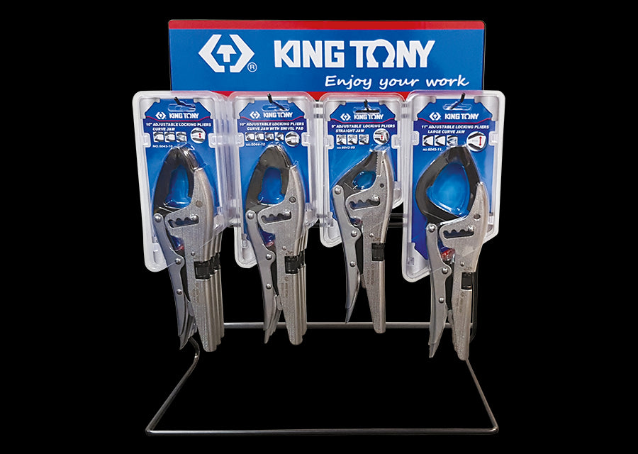 KING TONY Profi-Werkzeuge - 12Tlg. Display met Gripzange PR87152P12