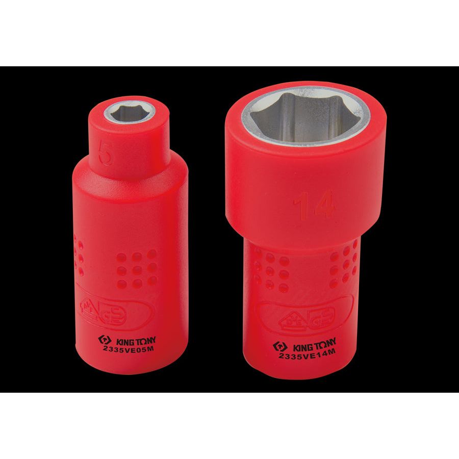 KING TONY Profi-Werkzeuge - 1/4" Steckschlüssel, isoliert 14mm 2335VE14M